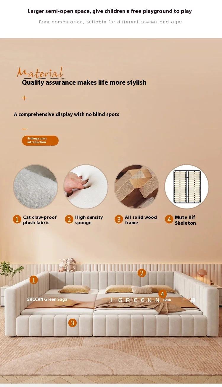 Luxury King Size Bed With Multifunctional Headboard European Design Stylish Lounge Furniture For Modern Bedroom Decor Decoration