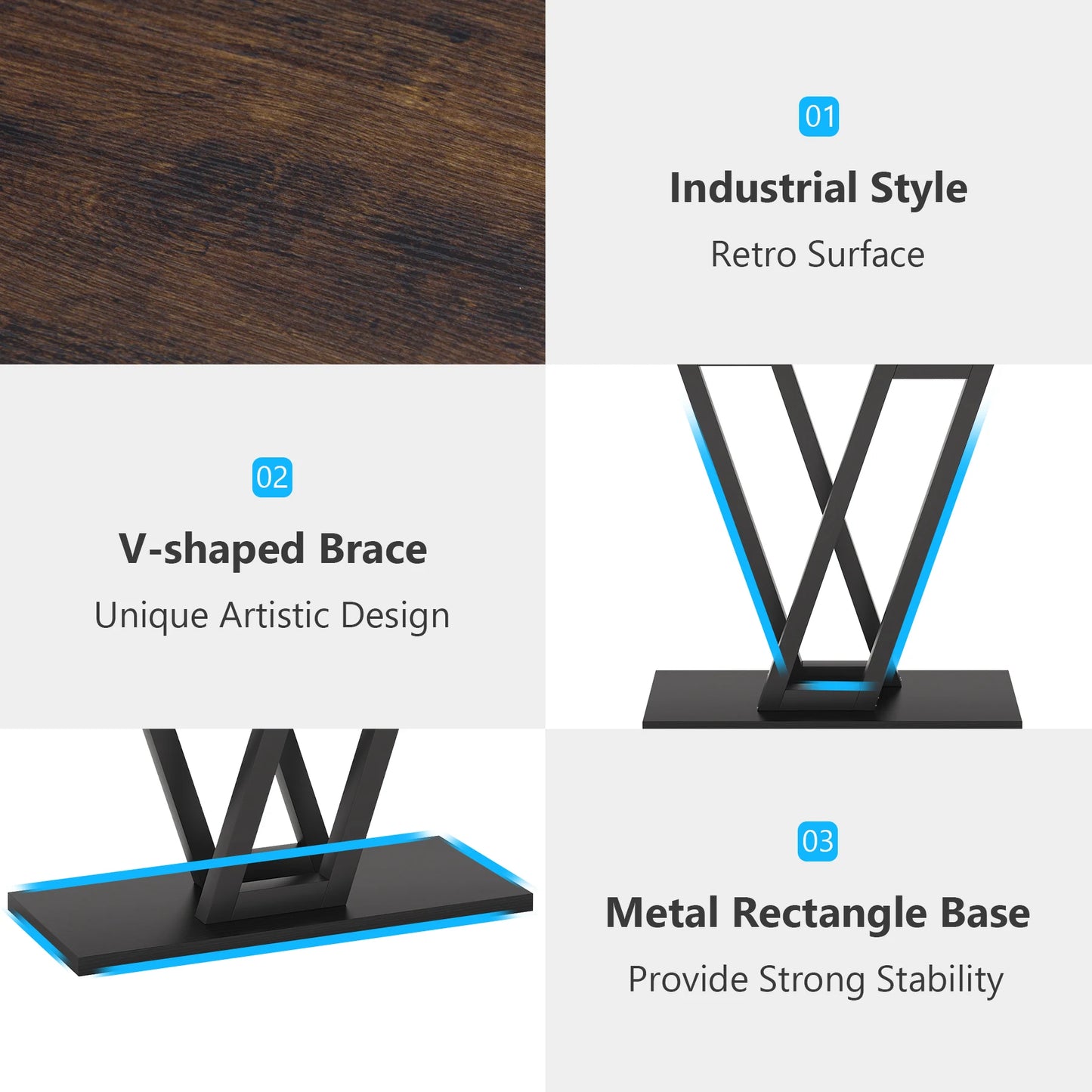 Tribesigns 43 Inch Console Table Industrial Entryway Hallway Table Living Room Furniture