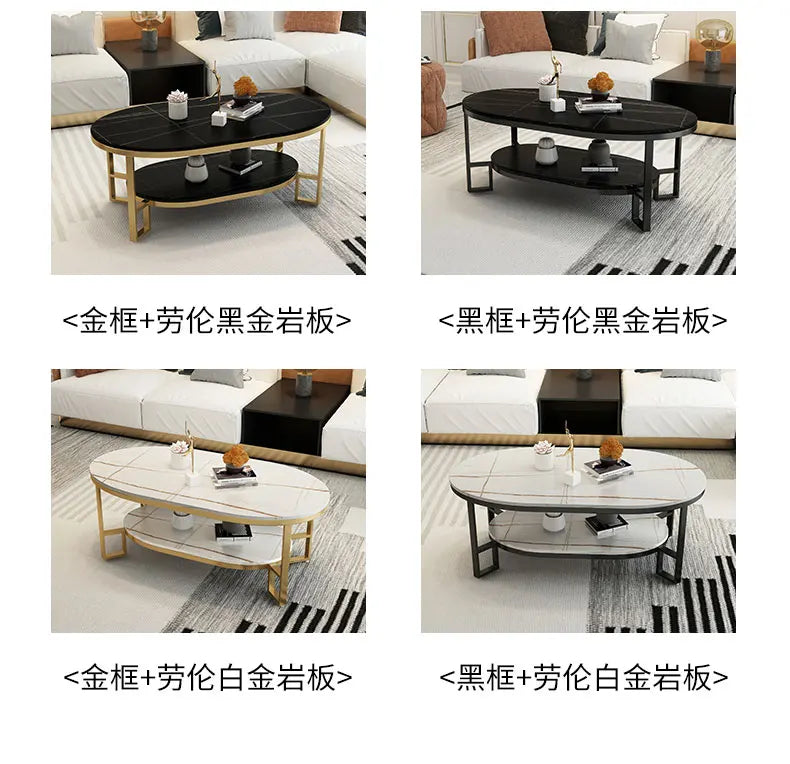 Mid Century Modern Coffee Table Trendy Classic Oval Nordic Coffee Table Aesthetic Beauty Table Basse De Salon Home Furniture