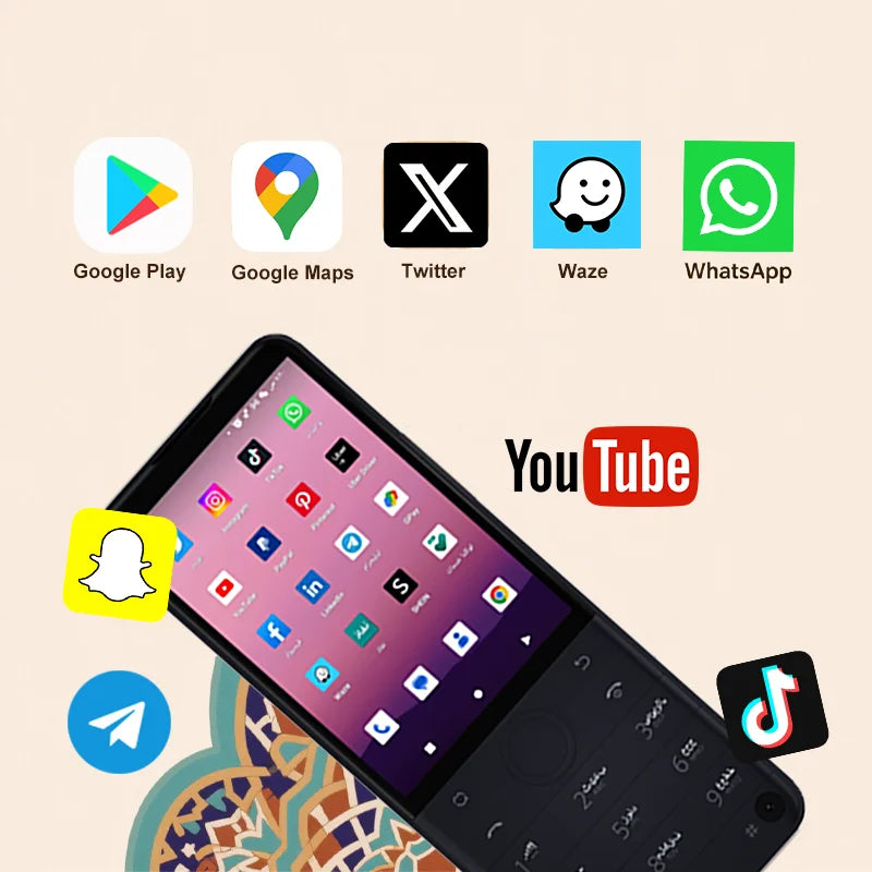Arabic Version Qin F22 Pro Smart Touch ScreenPhone Wifi 5G+3.5 Inch 4GB 64GB Add Google Store Android QinGlobal Version Mobile P