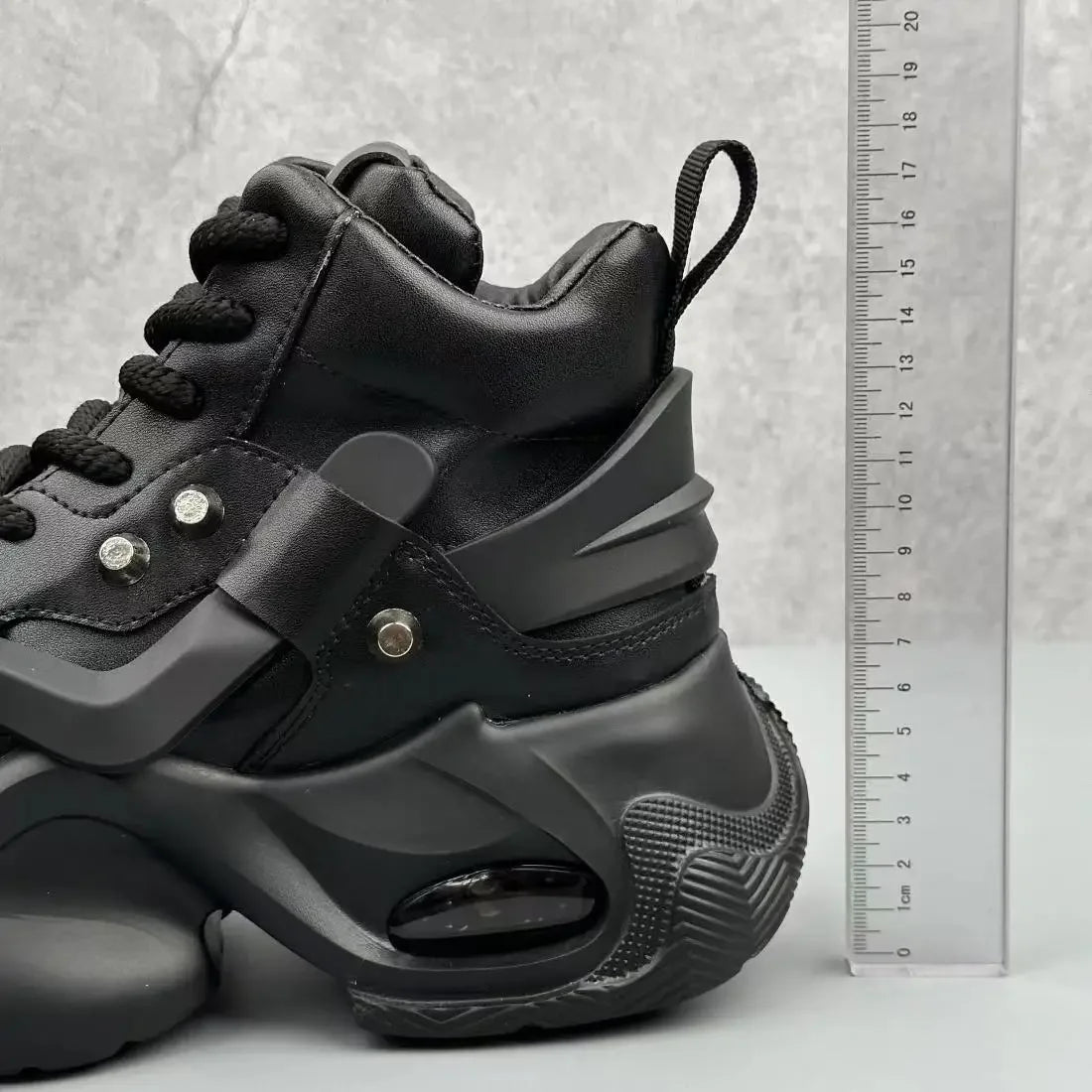 Men's Boots High Top New Trend Wear-resistant Synthetic Leather Boots Casual Lace Up Height Increasing Fashion Boots 2025