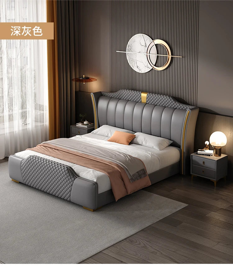 180X200cm home furniture Bed table luxury king size Base beds and frames double beds king size bed frames with head board