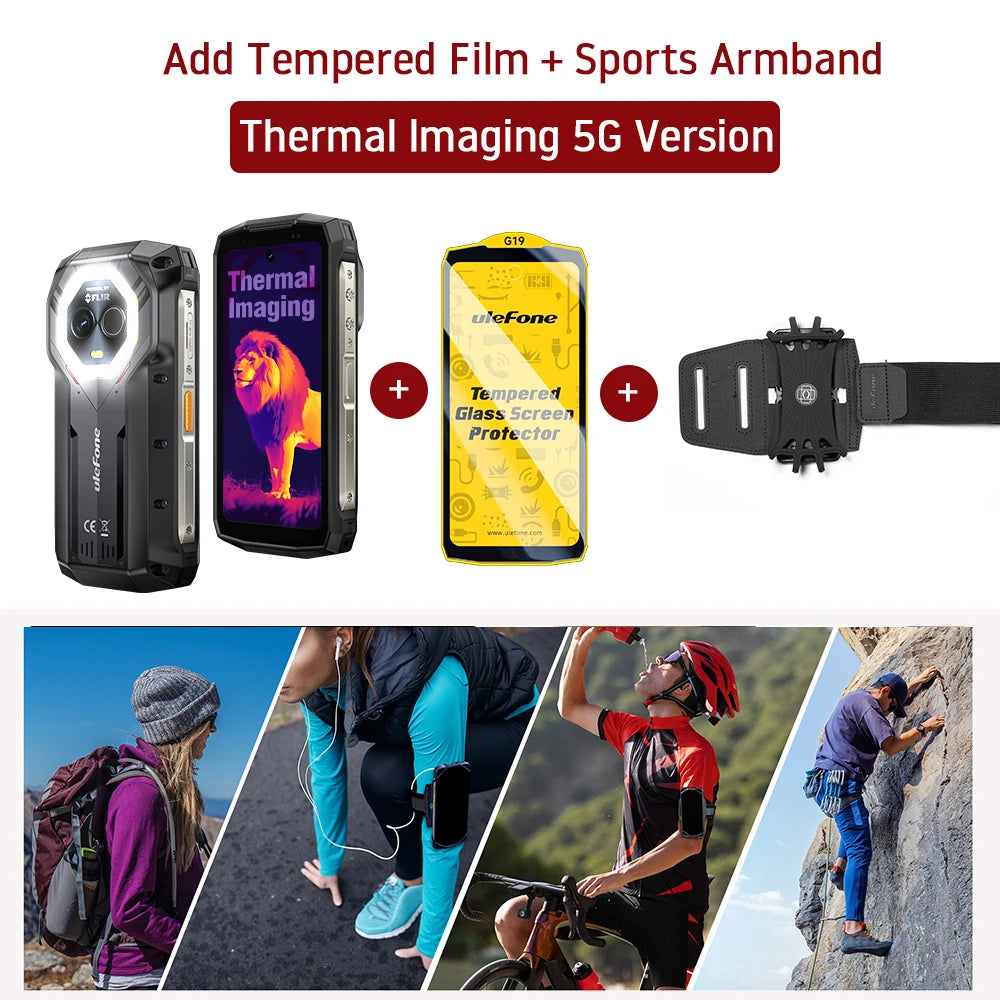 【World Premiere】Ulefone Armor Mini 20T Pro 5G 4.7" Display Rugged Phone LED Light Android 14 Smartphone 6200mAh 16GB+256GB 33W