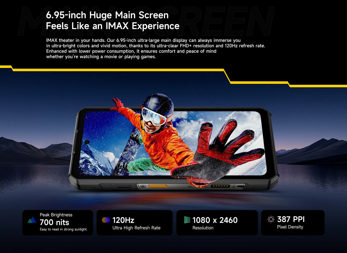 Ulefone Armor 30 Pro 5G Rugged Phone Android 14 Smartphone 6.95" 120Hz 32GB+512GB 12800mAh Night Camera 64MP NFC