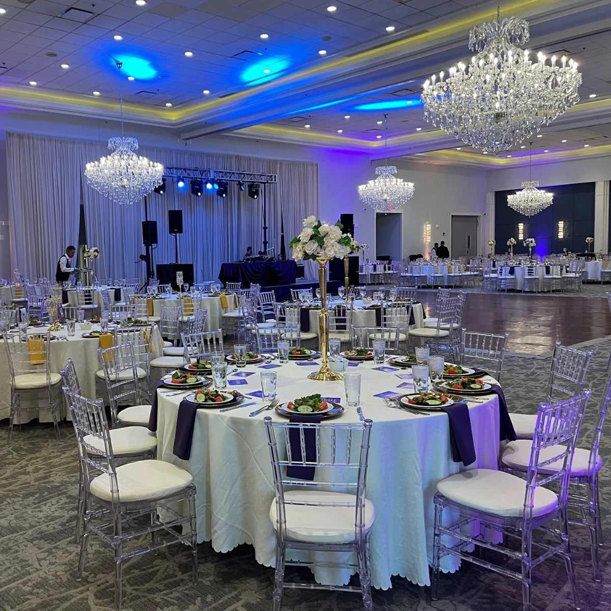 100pcs)Modern Restaurant Wedding Party Chairs plastic Stackable Hotel Gold Chiavari Chairs 1149