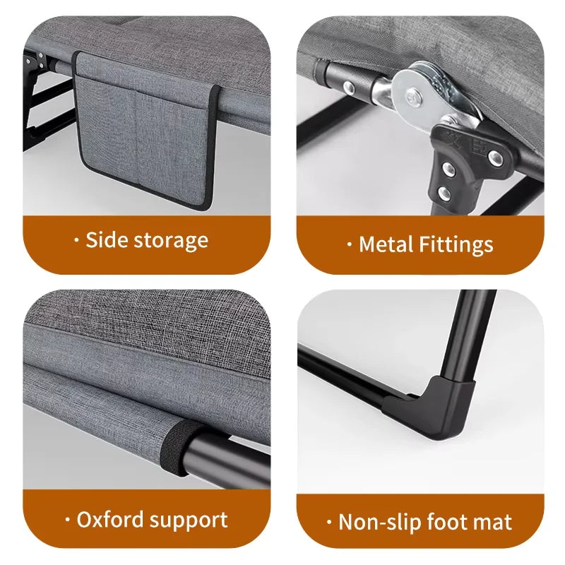 Wholesale Reclining Folding Bed Camping Portable Outdoor Furniture Hiking Travel Comfortable Beach Chairs For Bathroom Bed Cots