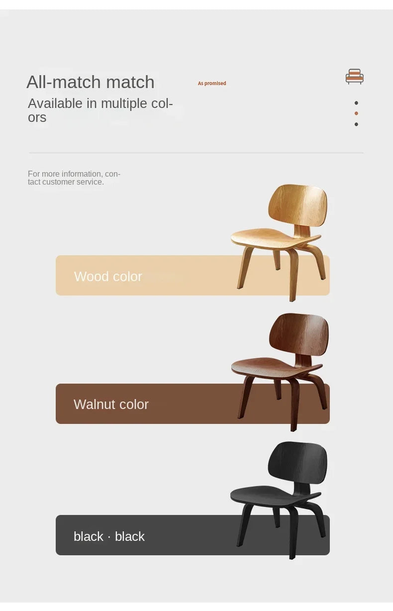 Modern Plywood Simple Leisure Chair Armchair Wood Legs Natural Living Room Japanese Chair Accent Chairs Home Furniture