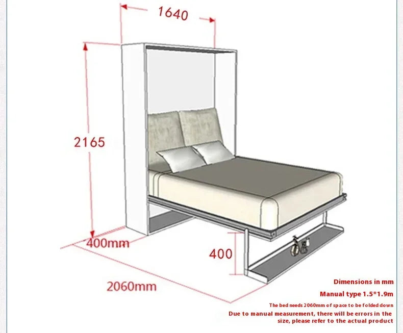 ElectricInvisible Bed Sofa Integrated Folding Wall Bed with Sofa Hidden Bed Invisible Hardware Accessories New Furniture Bedroom