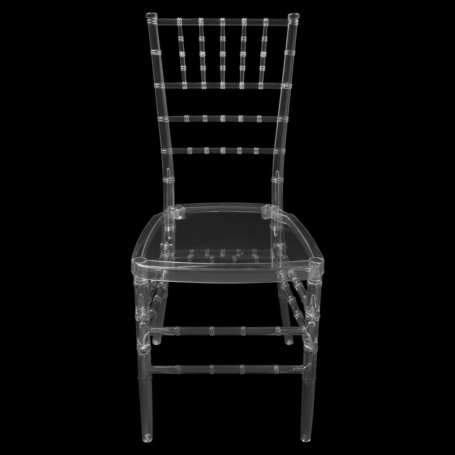 PC Stacking Chairs, 4-piece set Clear Dining Chairs, Elegant Party Event Wedding Chairs 89cm suitable for banquet halls