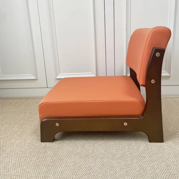Damedai Japanese Floor Chair Wood Tatami Zaisu Legless Chair Back Support Great for Reading Meditating Living Room Balcony