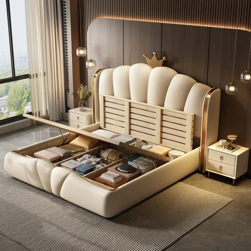 European Princess Bed Nordic Design Beauty Modern Luxury Bed Sun Castle Capsule Children Double Wooden Beliche Patio Furniture
