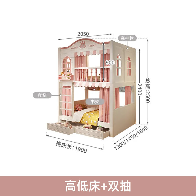 Girl Boy Princess Bed Castle Tree House High Low Mother Bed