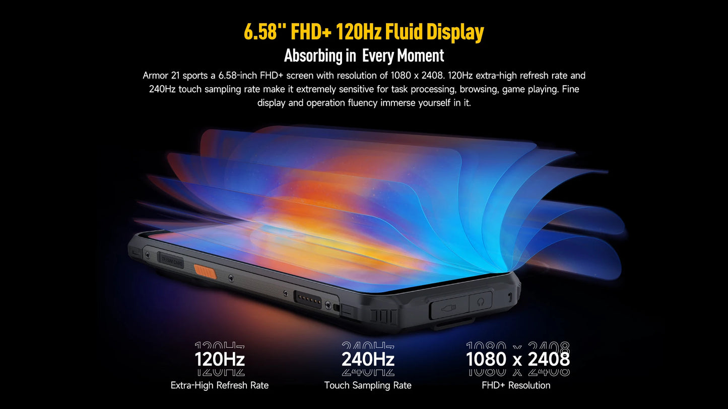 (2023 New) Ulefone Armor 21 Smartphone, G99 Android 13, 16GB RAM, 256GB ROM, Rugged Phone, 64MP, 9600mAh, Mobile phone, Global