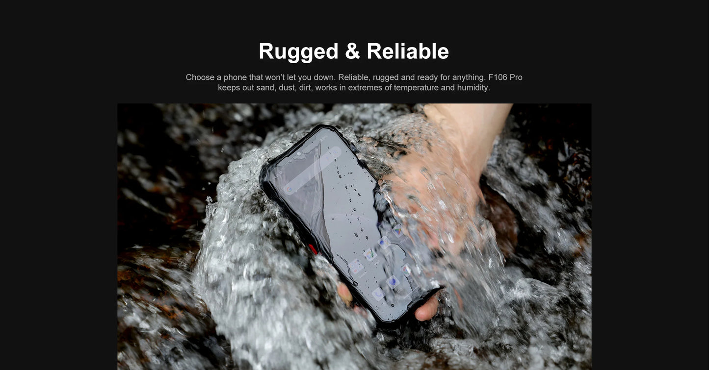 FOSSiBOT-F106PRO Rugged Smartphone, Android 14 Cellphone, 12000mAh, NFC, GPS, Helio G85, Mobile Phone, World Premiere