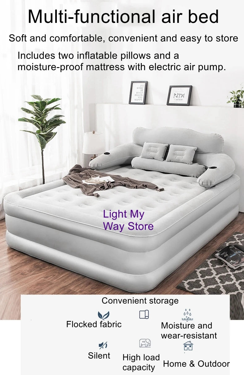 Home Inflatable Mattress Outdoor Air Mattress Single Foldable Inflatable Lazy Bed Inflatable Bed