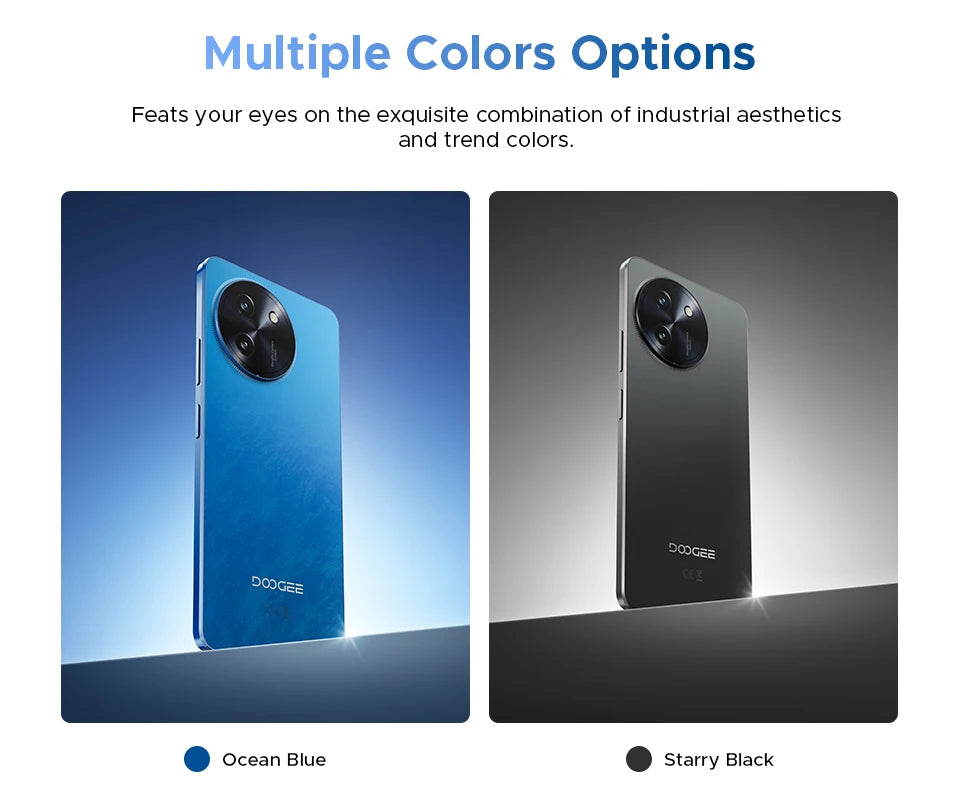 Global Version DOOGEE Note 59 5G 32GB(8+24) 128GB 6.75" 120Hz 6250mAh Large Battery UNISOC T8200 Octa Core Android 15 NFC