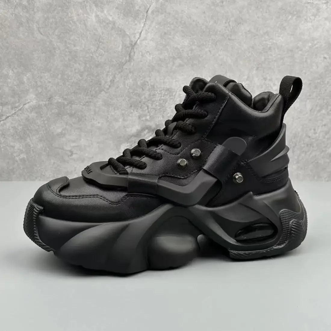 Men's Boots High Top New Trend Wear-resistant Synthetic Leather Boots Casual Lace Up Height Increasing Fashion Boots 2025