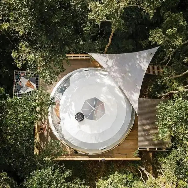 【Europe Stock】White/Green 7M Standard Or Luxury Geodesic Dome Tent Outdoor Waterproof PVC Shelter For Wedding Party Glamping