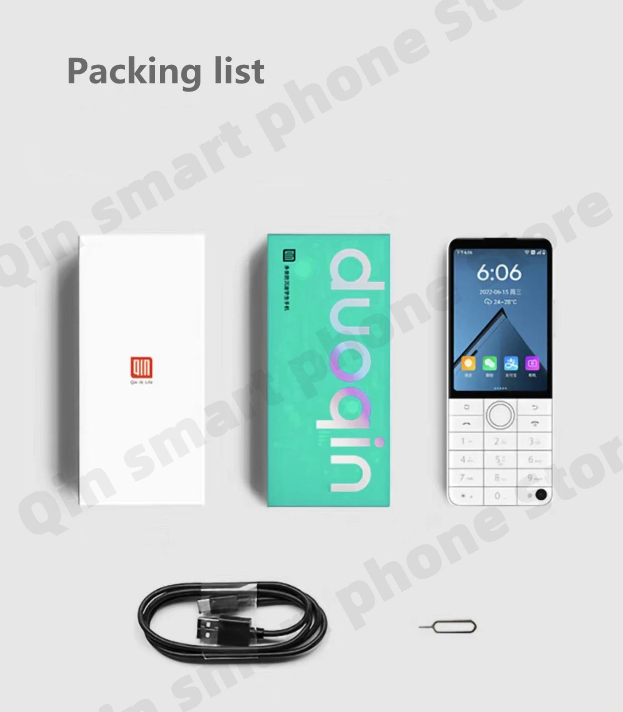 Arabic Version Qin F22 Pro Smart Touch ScreenPhone Wifi 5G+3.5 Inch 4GB 64GB Add Google Store Android QinGlobal Version Mobile P