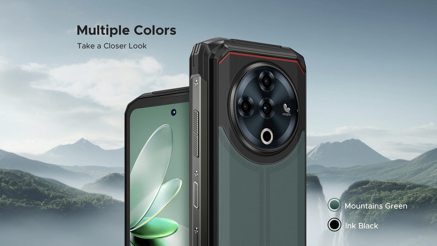 DOOGEE Fire 6 Power Rugged Smartphone 6.56" IPS Screen 15500mAh Battery Unisoc T606 8GB+256GB 50MP Camera Android 14 NFC