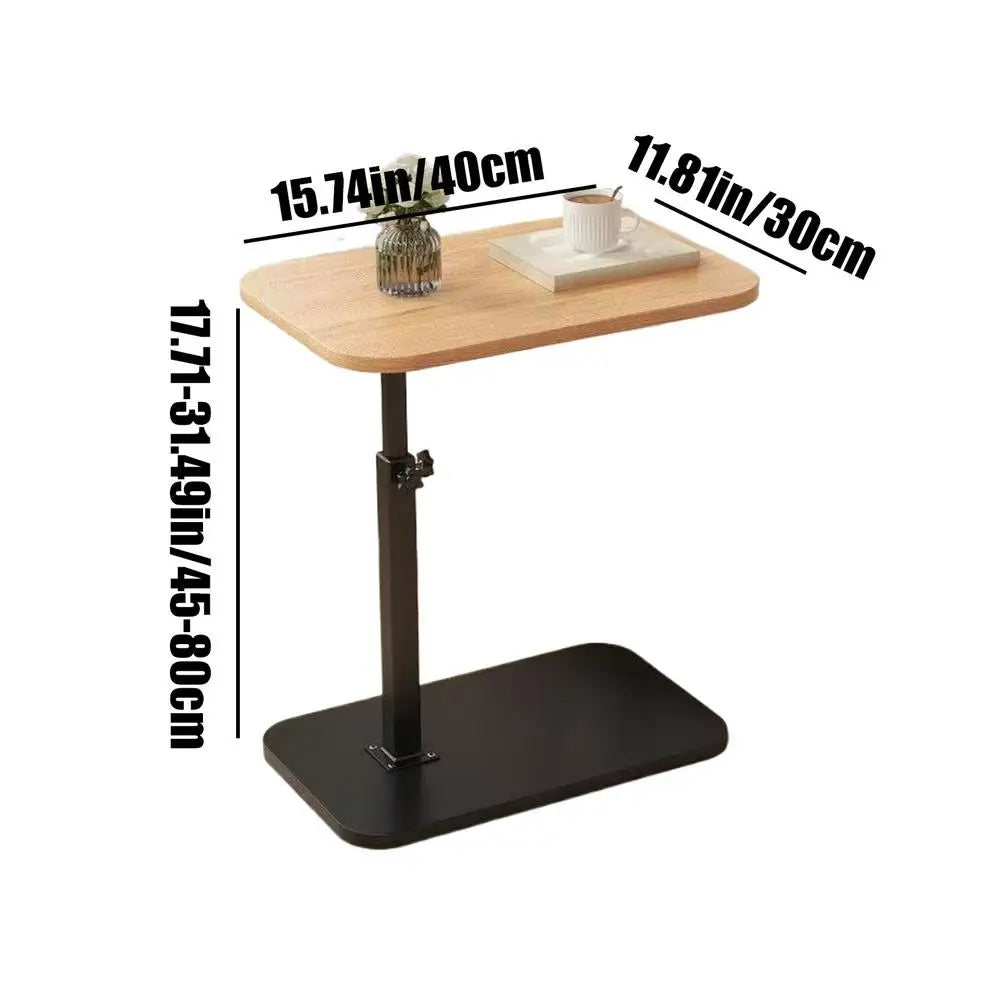 Adjustable C-shaped table for small spaces 360-degree horizontal rotation Multifunctional use suitable for living room bedroom