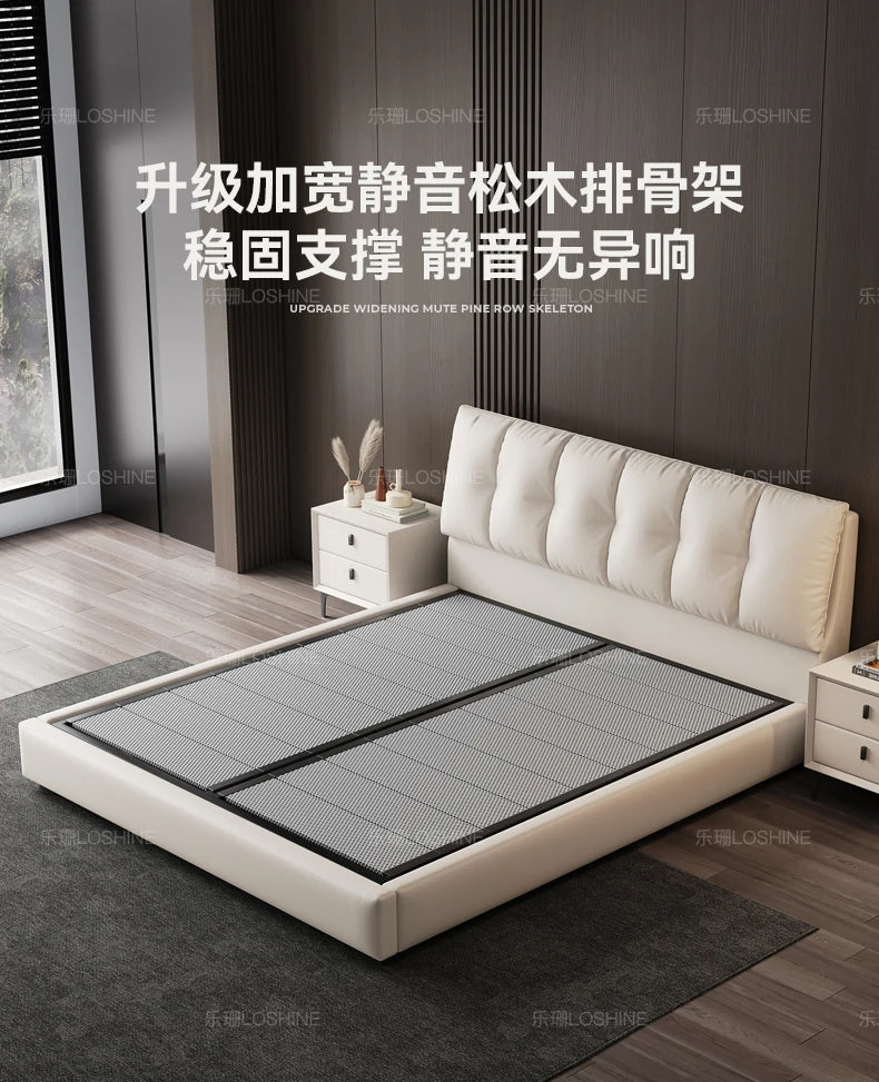Fashionable Comfortable Beds Double European Minimalist Designer Simple Modern Bed Wedding Simple Wood Cama De Casal Furniture