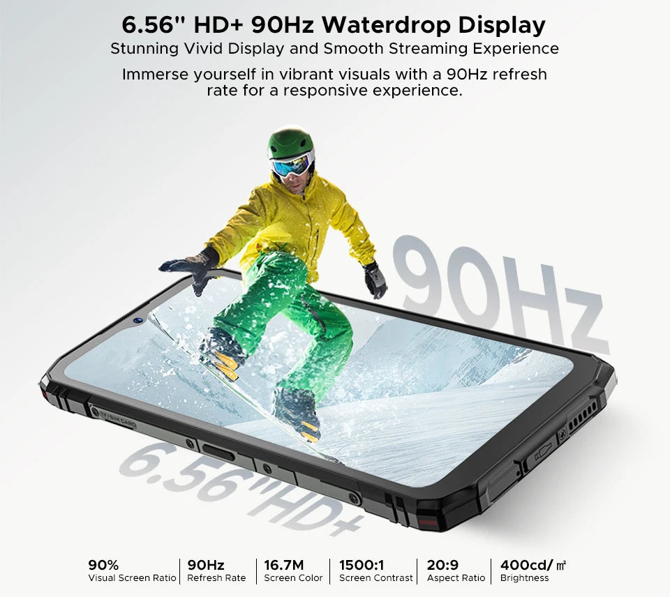 Global Version DOOGEE Blade10 Energy Rugged Phone Ultra-thin Android 15 6150mAh Battery 6.56'' Screen Widevine L1 Smartphone