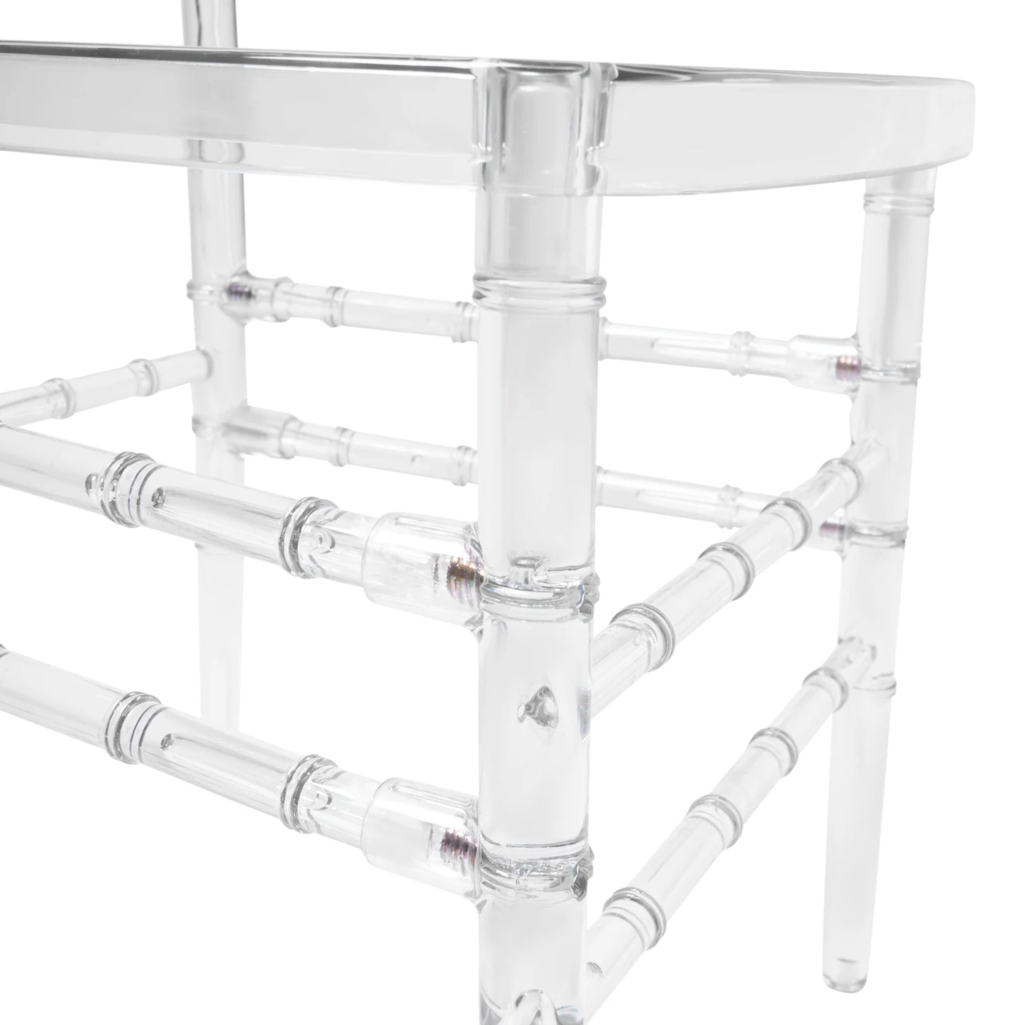 PC Stacking Chairs, 4-piece set Clear Dining Chairs, Elegant Party Event Wedding Chairs 89cm suitable for banquet halls
