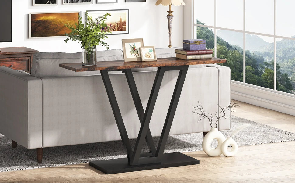 Tribesigns 43 Inch Console Table Industrial Entryway Hallway Table Living Room Furniture