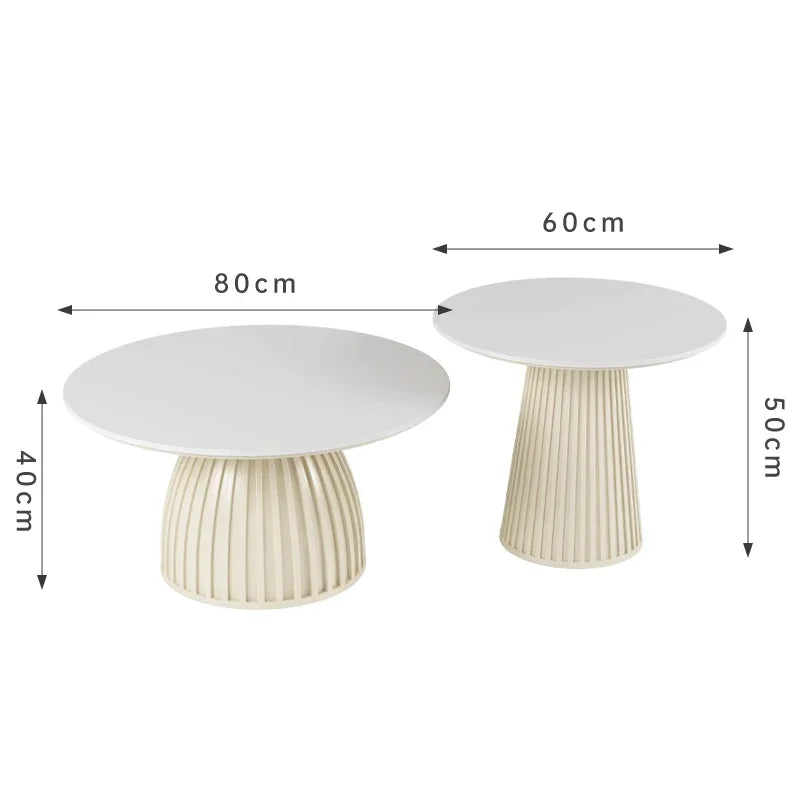 Cream Wind Rock Plate Coffee Table Living Room Small Simple Tea Table Center Modern Hallway Mesa Centro Salon Furniture Home