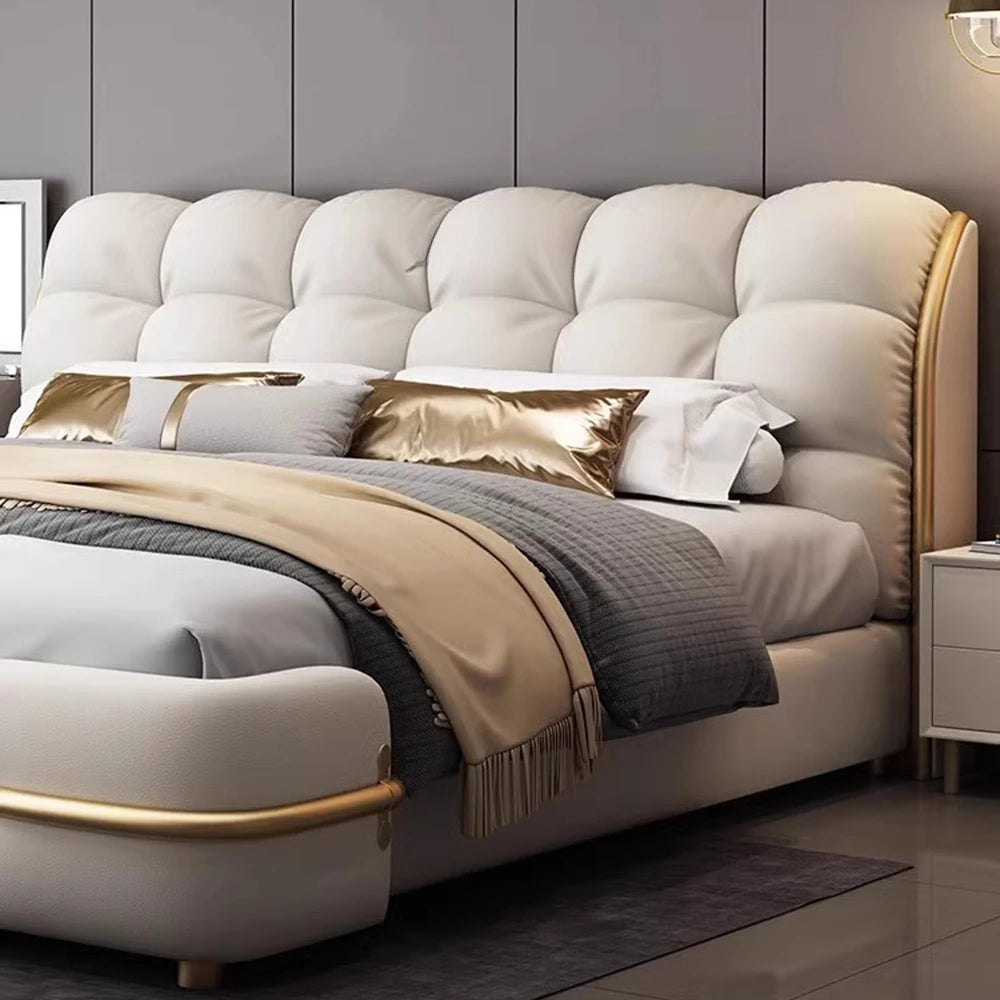 Aesthetic Luxury Unique Bed Queen Elastic Bedroom Double Bed Sleeping 180x200 Camas De Matrimonio Dormitorio Home Decoration