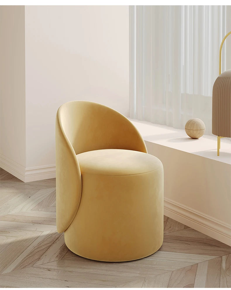 Professional Backrest Chair for Bedroom, Vanity Stool, Minimalist Makeup Seat, French Style, Home Furniture, Elegant