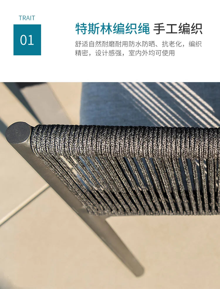 Leisure Balcony Garden Chair Coffee Table Outdoor Modern Living Room Garden Chair Hotel Aluminum Furniture Silla De Jardín MHHYY