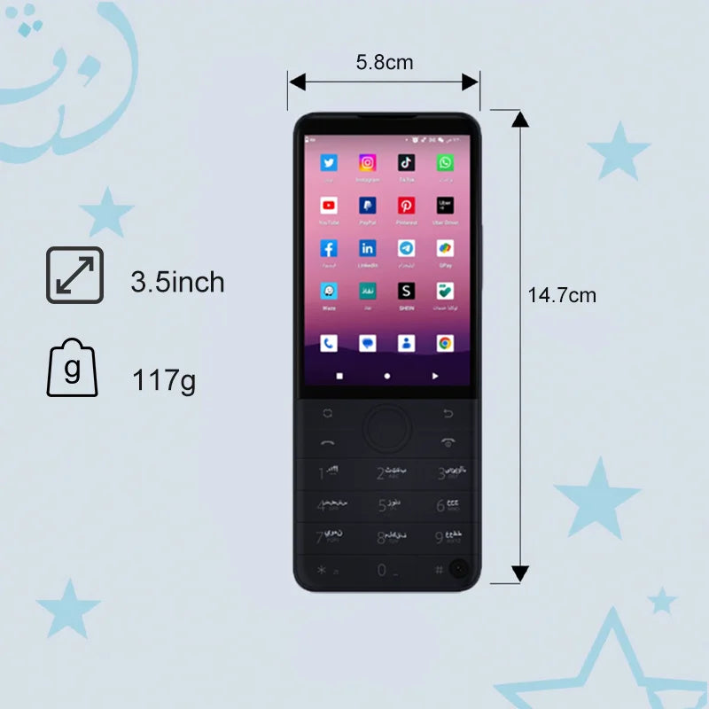 Arabic Version Qin F22 Pro Smart Touch ScreenPhone Wifi 5G+3.5 Inch 4GB 64GB Add Google Store Android QinGlobal Version Mobile P