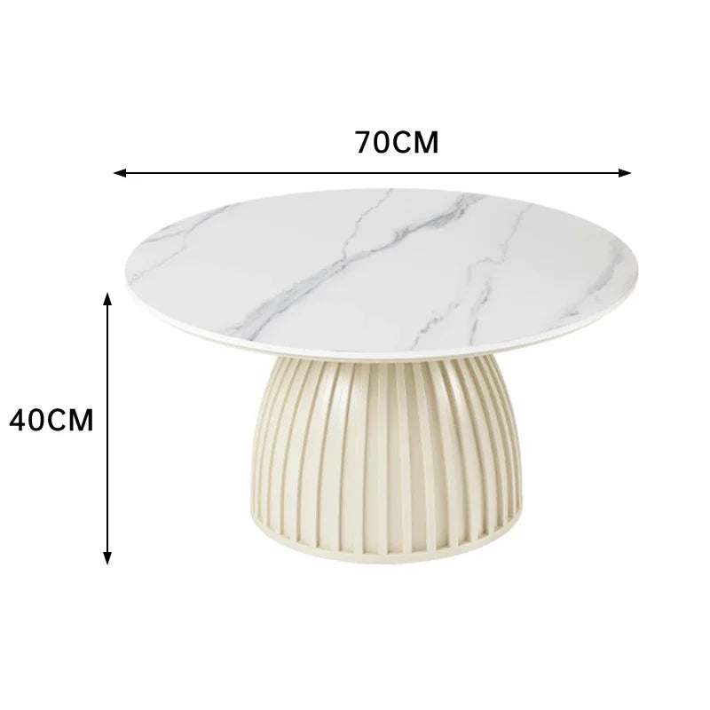 Cream Wind Rock Plate Coffee Table Living Room Small Simple Tea Table Center Modern Hallway Mesa Centro Salon Furniture Home