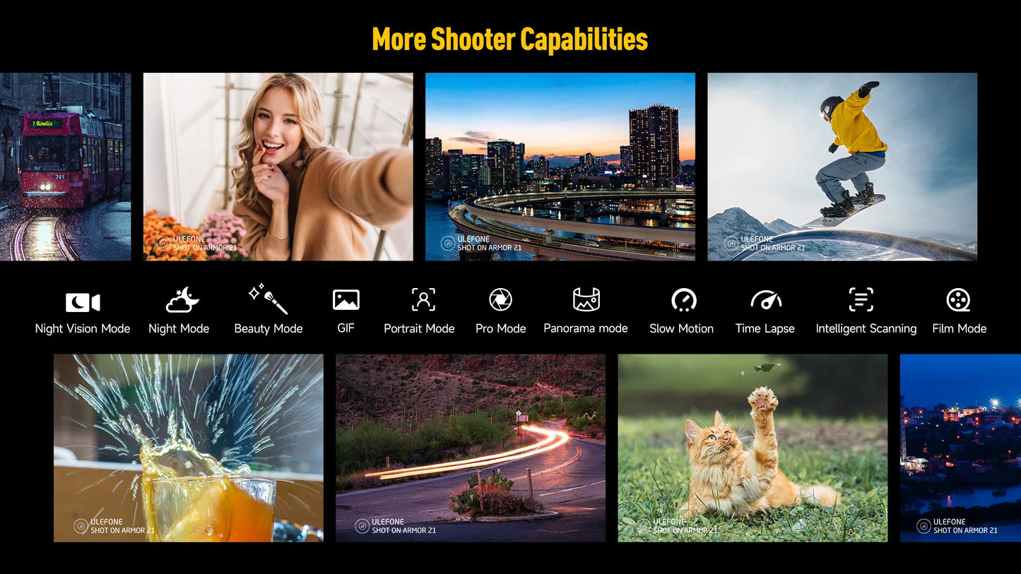 (2023 New) Ulefone Armor 21 Smartphone, G99 Android 13, 16GB RAM, 256GB ROM, Rugged Phone, 64MP, 9600mAh, Mobile phone, Global