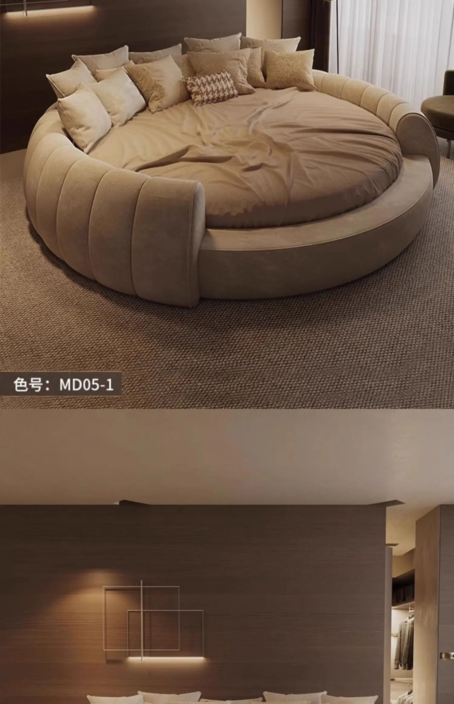 180X200cm furniture bedroom luxury king size Round bed Chest Double sex bed Base beds and frames full marriage bedrooms