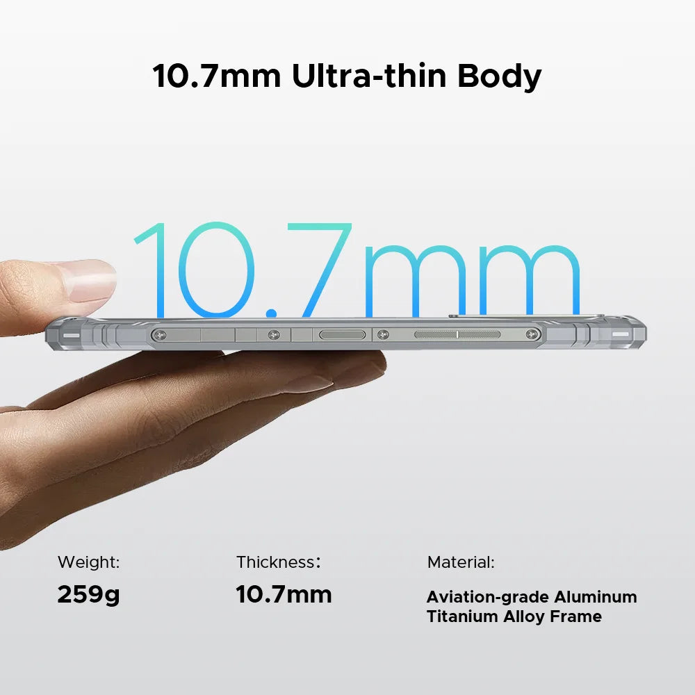 Global Version DOOGEE Blade10 Pro Energy Rugged Phone Gemini AI Android 15 Ultra-thin 6.56'' Screen 6150mAh Battery Smartphone