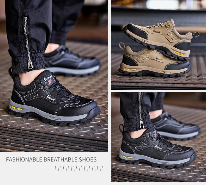 New men's safety shoes, puncture resistant work shoes, men's protective shoes, wear-resistant work boots Tactical Boots