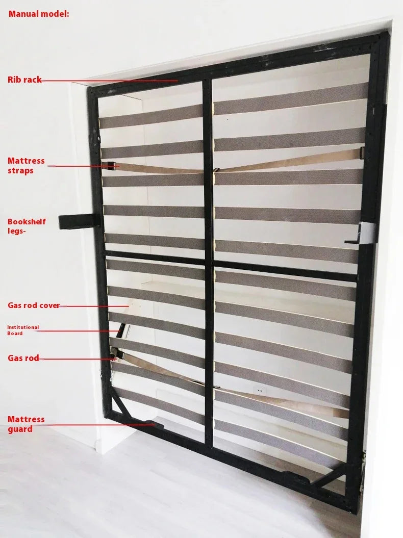 ElectricInvisible Bed Sofa Integrated Folding Wall Bed with Sofa Hidden Bed Invisible Hardware Accessories New Furniture Bedroom