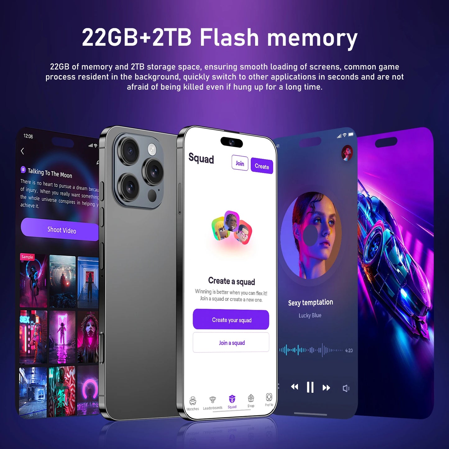 New i16 Pro Max original intelligent 5G dual card dual standby Android 14 system global version phones 8000mAh battery