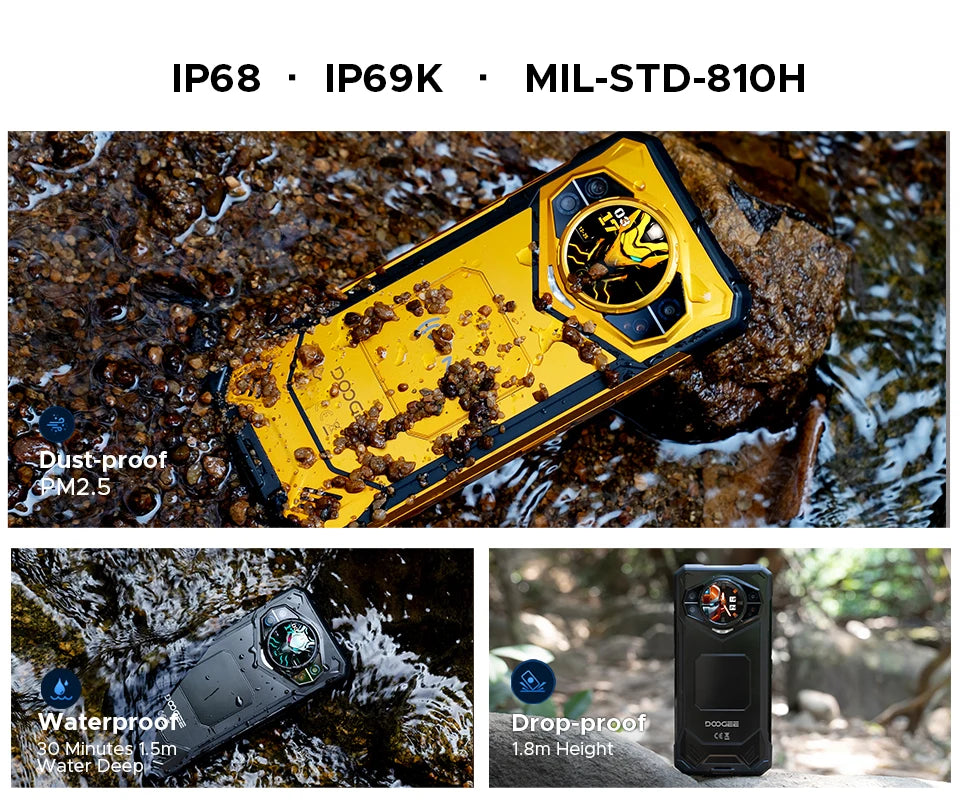 Global Version DOOGEE S200 X 5G Rugged Phone 32GB 512GB 6.72" FHD+ 120Hz Display MTK Dimensity 7050 10100mAh Large battery