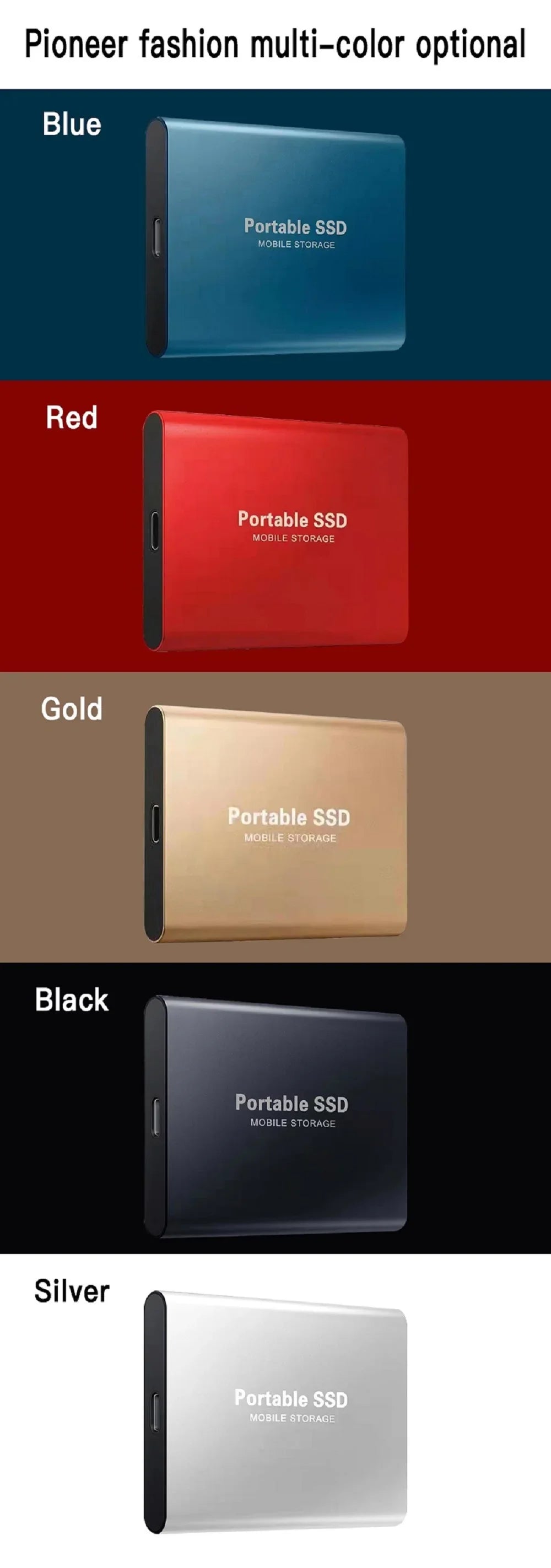 Original 128TB Portable SSD External Hard Drive High Speed 8TB Solid Disks Large Capacity Storage Device for Laptop Desktop MAC