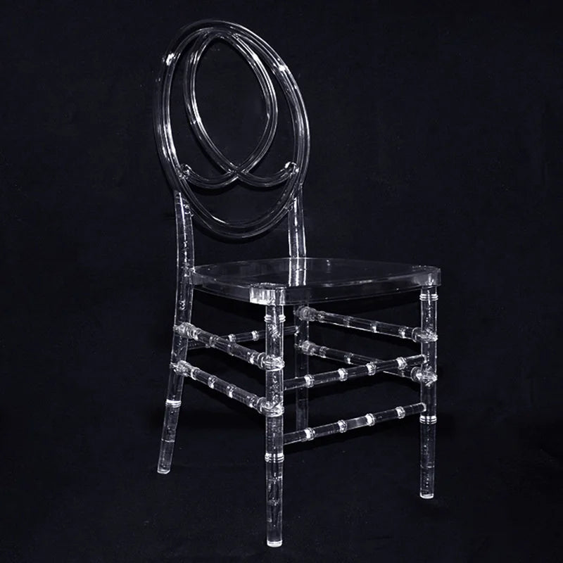 4 Pcs Hot Transparent Crystal Chiavari Detachable Clear Acrylic Resin Funiture Wedding Chair For Wedding Moment Or Hotel Party
