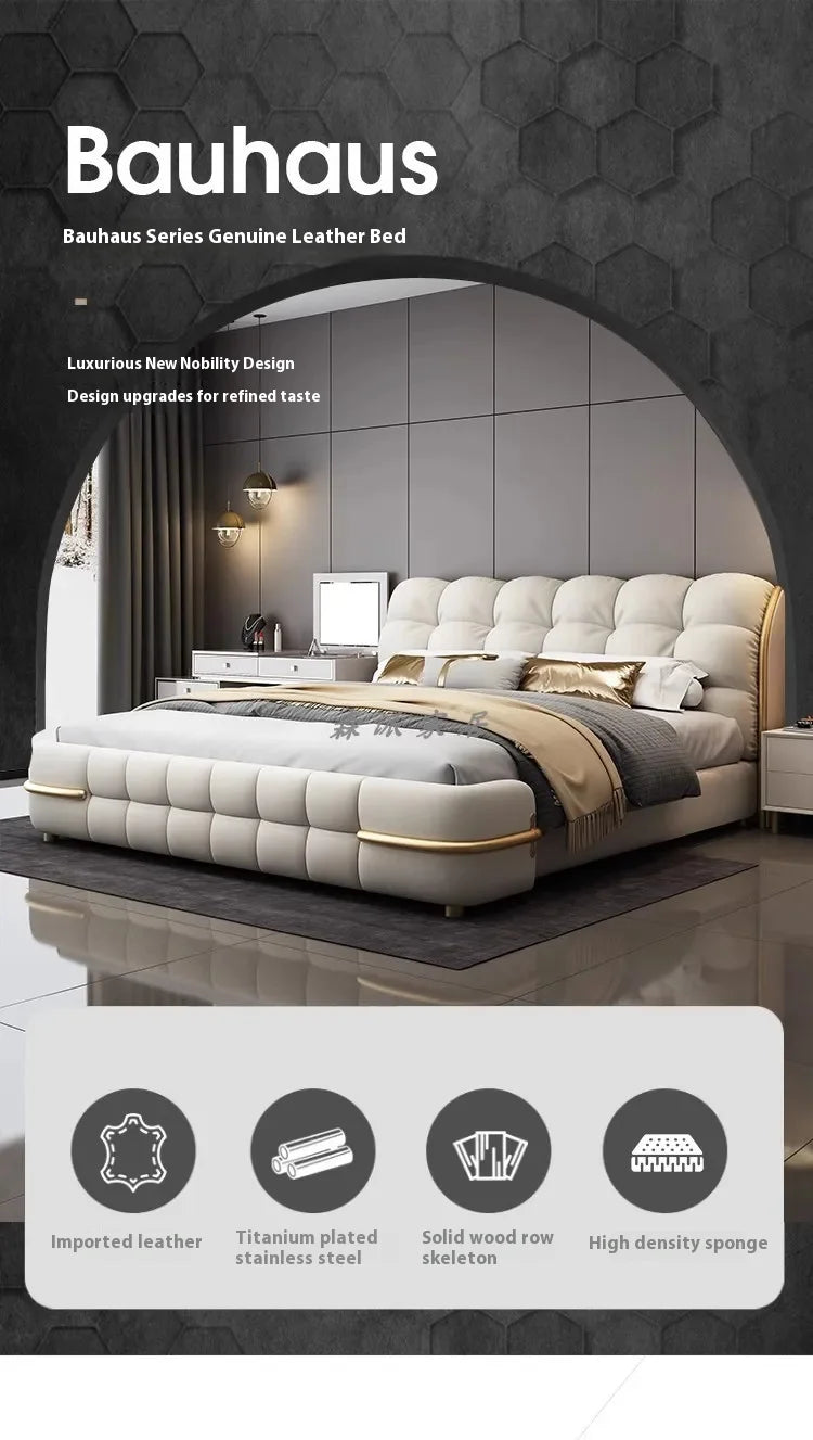 Aesthetic Luxury Unique Bed Queen Elastic Bedroom Double Bed Sleeping 180x200 Camas De Matrimonio Dormitorio Home Decoration