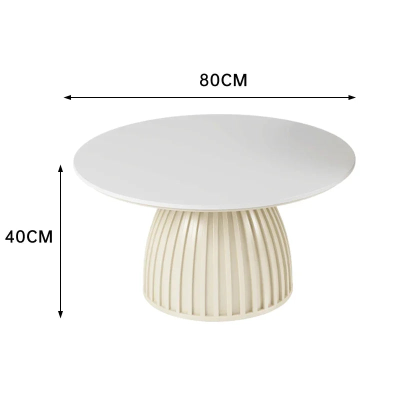 Cream Wind Rock Plate Coffee Table Living Room Small Simple Tea Table Center Modern Hallway Mesa Centro Salon Furniture Home