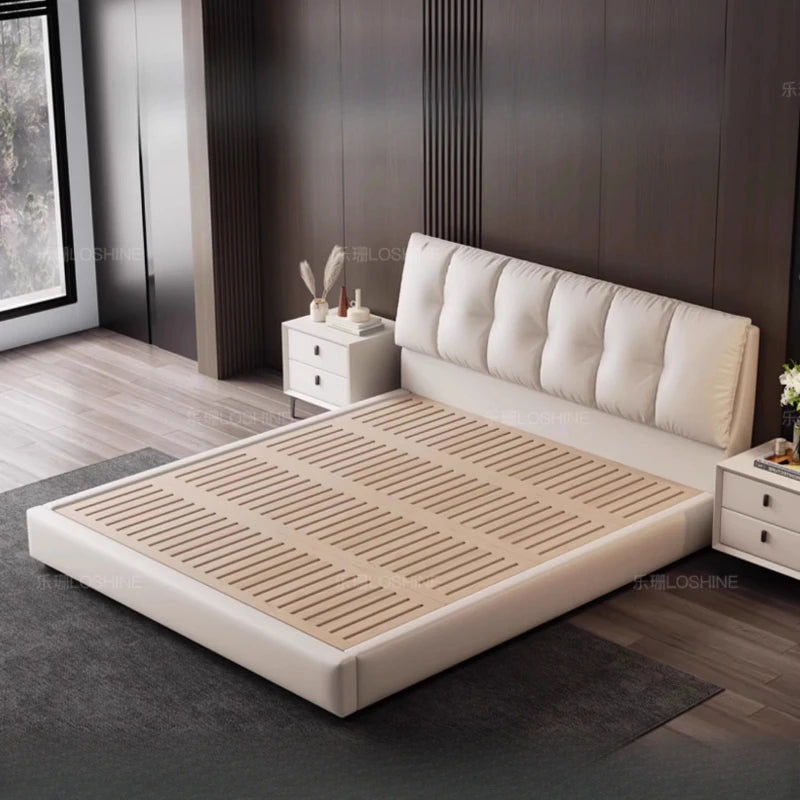 Fashionable Comfortable Beds Double European Minimalist Designer Simple Modern Bed Wedding Simple Wood Cama De Casal Furniture