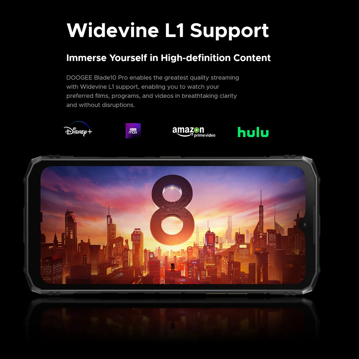 DOOGEE Blade 10 Pro Smartphone 16GB(6+10) 256GB 50MP Camera 6.56'' Display Cellphone 5150mAh NFC Android 14 Mobile Phone