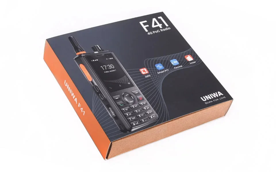 UNIWA F41 4G Rugged Phone POC Walkie Talkie Zello 2.4" Touch Screen 1GB+8GB Waterproof Smartphone Android 8.1 4600mAh NFC