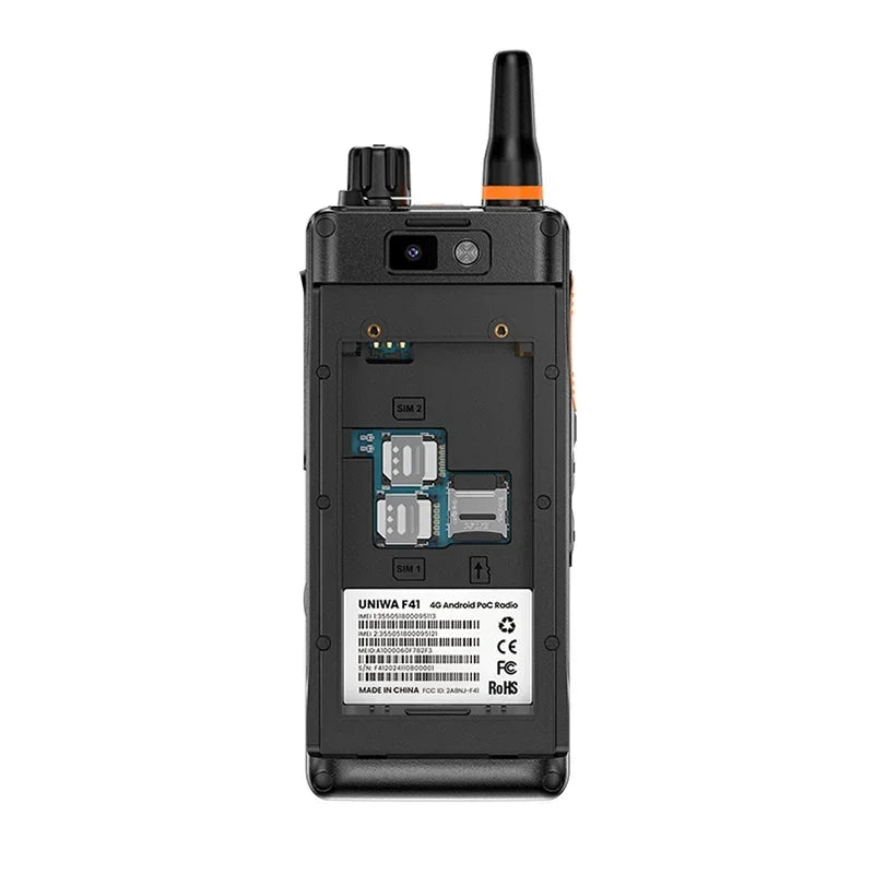 UNIWA F41 4G Rugged Phone POC Walkie Talkie Zello 2.4" Touch Screen 1GB+8GB Waterproof Smartphone Android 8.1 4600mAh NFC